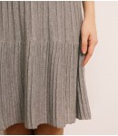 Платье люрекс с баской; серый