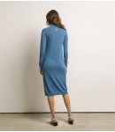 Сукня-гольф 100% кашемір;темно-блакитний