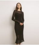 Платье мохеровое, черный