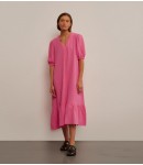 Сукня подовжена з мусліну; рожева