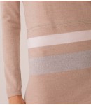 Сукня Extrafine Merino Wool оздоблена ланцюжком;тауп меланж